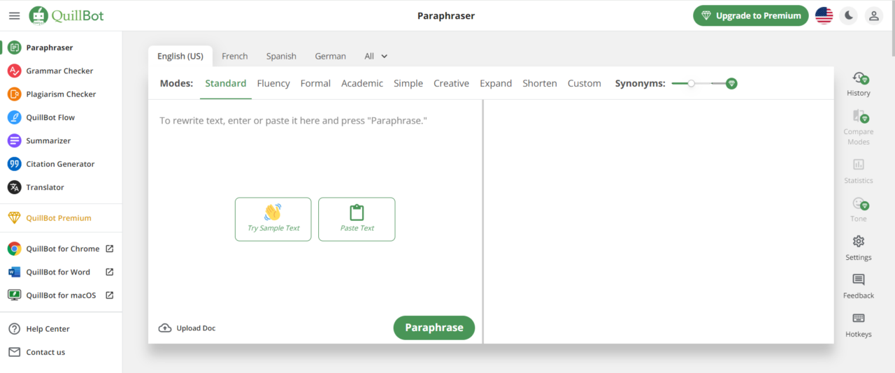 QuillBot pour le perfectionnement du langage des thèses