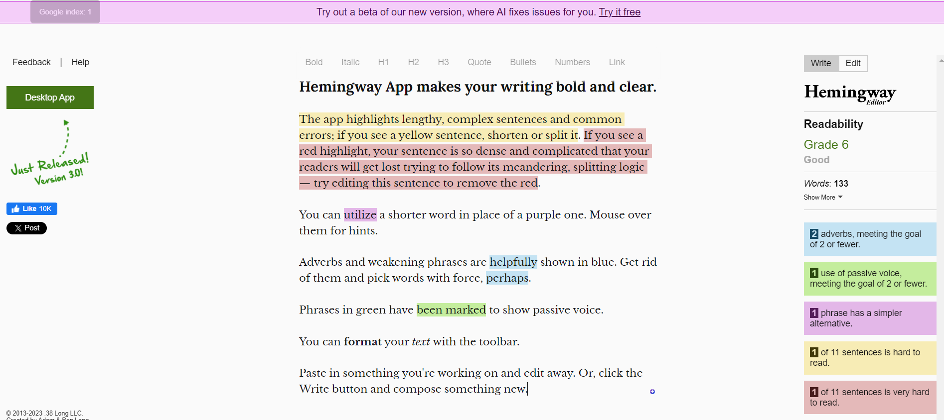 Hemingway-Editor