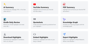 From youTube to AI, PDF, Kindle Daily Review, Quoteshots, Knowledge Graph, and many more, summarize anything with Glasp. 