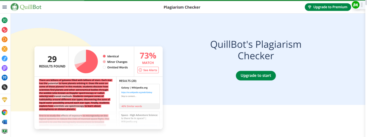 QuillBot's-plagiarism-checker-compares-text-against-database-to-identify-potential-plagiarism