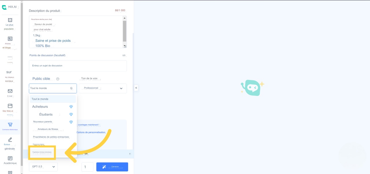 sélection-de-l'option-d'audience-cible-la-plus-pertinente-dans-l'outil-de-description-de-produit