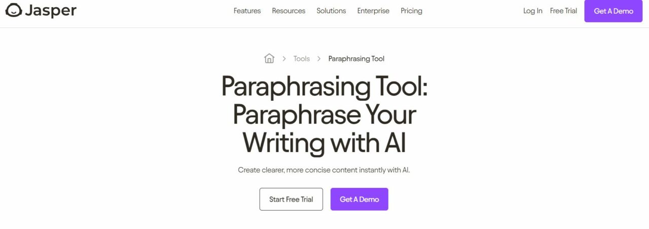 ferramenta de parafraseamento jasper-ai