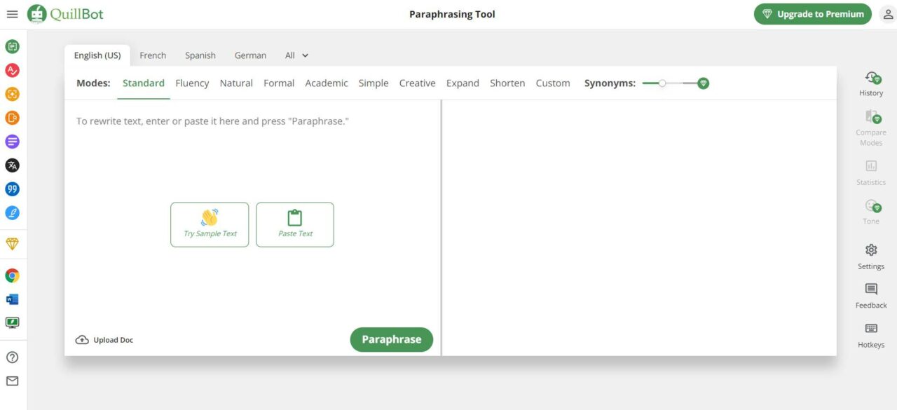 Quillbot é uma ferramenta de inteligência artificial que reescreve e parafraseia textos.