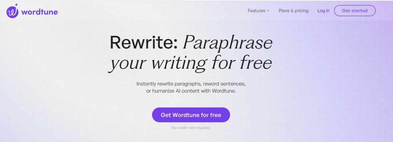 Wordtune é uma ferramenta de parafraseamento baseada em inteligência artificial.