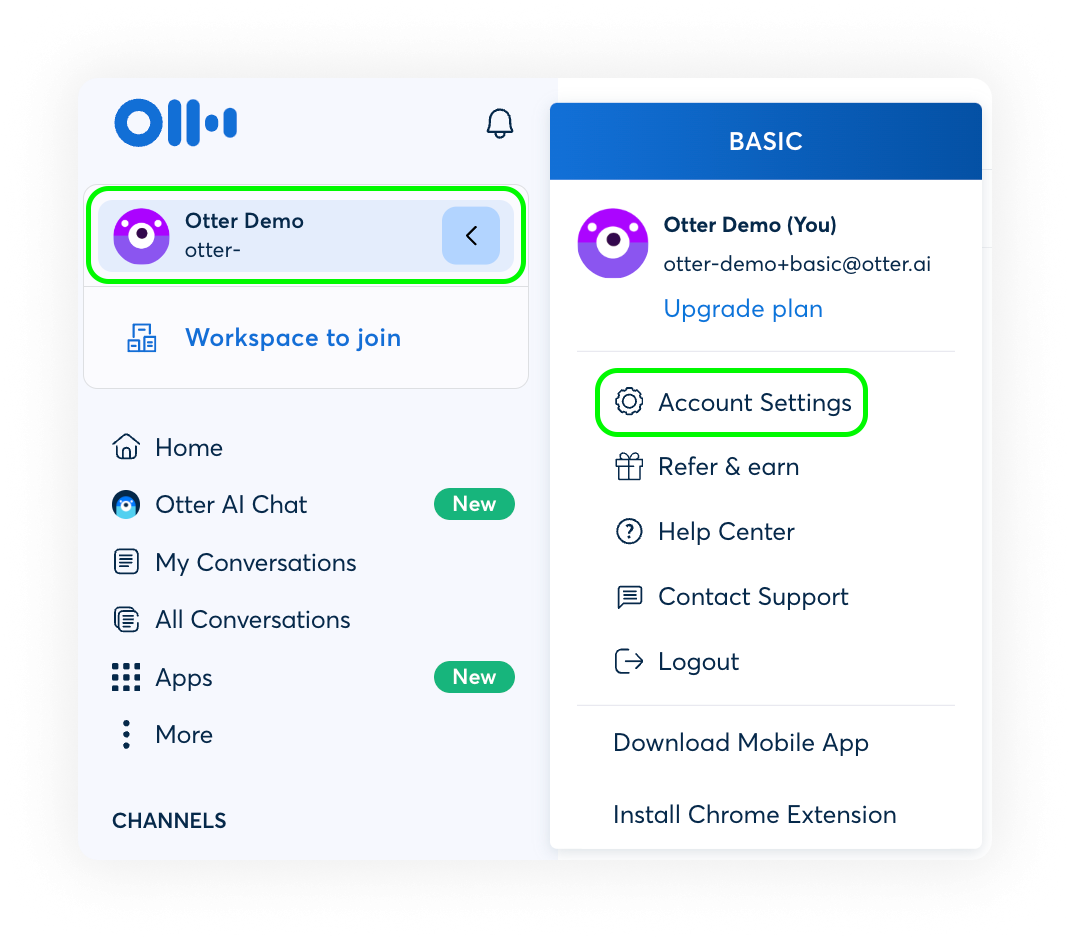 klicken-sie-auf-kontoeinstellungen-im-otter.ai-profilabschnitt