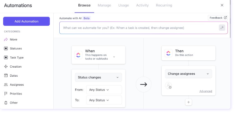 Recursos-de-automação-personalizáveis-para-criação-de-tarefas-atualizações-de-status-e-notificações-para-economizar-tempo