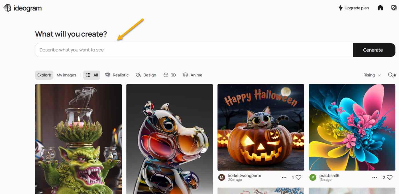 écran-d'accueil-de-l'ideogram-2.0-avec-boîte-de-dialogue-pour-la-génération-d'images-ai