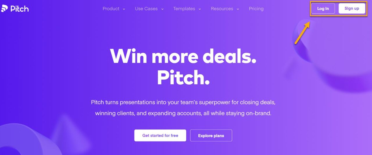 sign-up-or-log-in-to-pitch-ai-dashboard-on-pitch-website-with-options-to-start-presentation