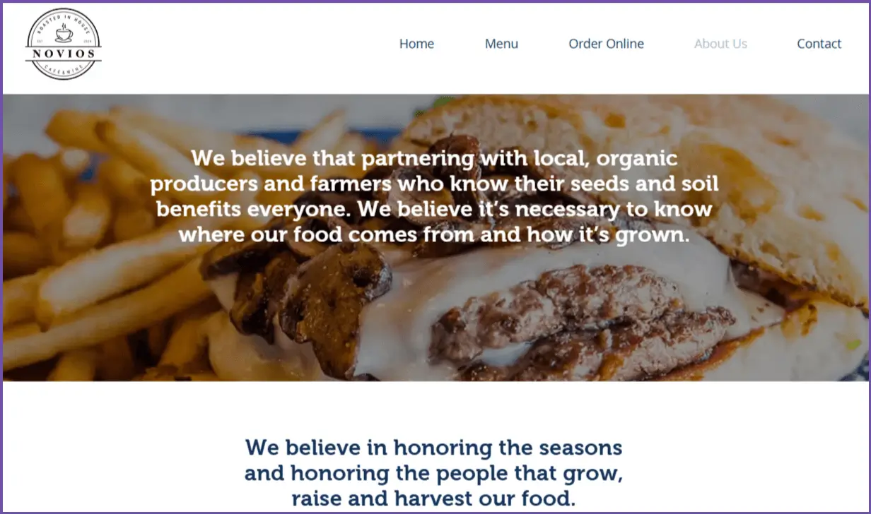 Exemplo Blue Plate Diner