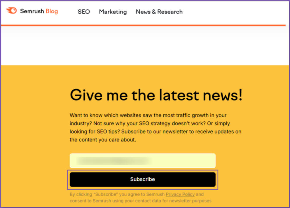 semrush-blog-newsletter