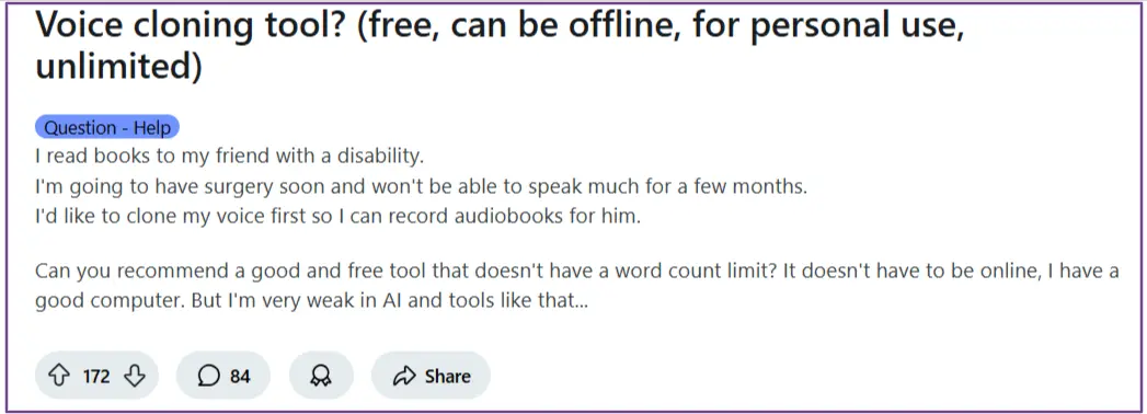 discussione-su-reddit-riguardo-agli-strumenti-di-clonazione-vocale-ia