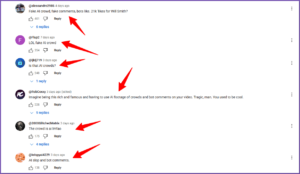 comments accusing the video for being ai generated on youtube