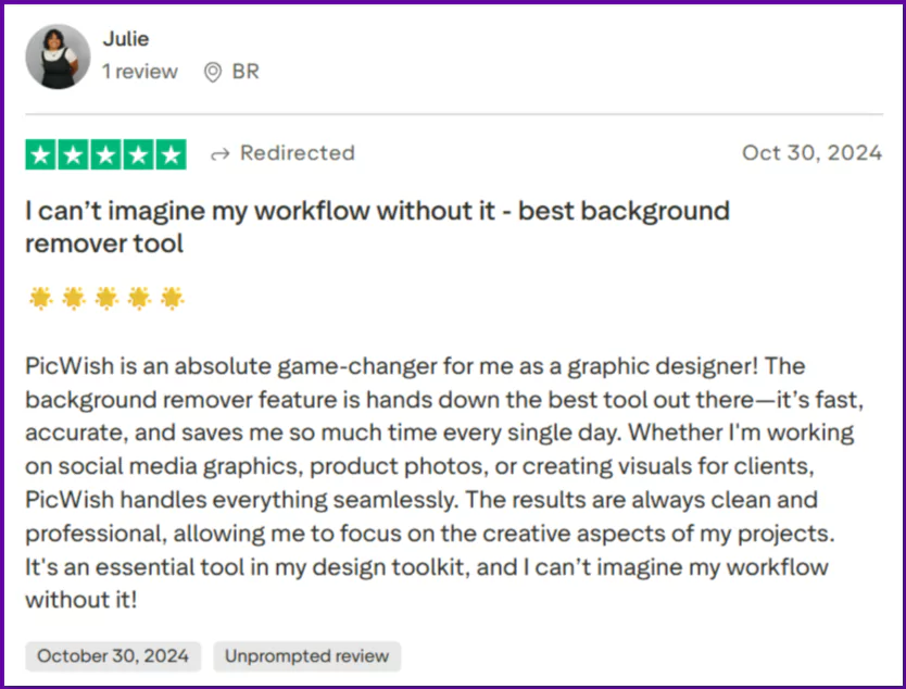 user-review-about-picwish-on-trustpilot