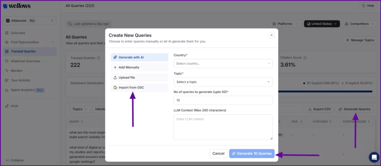 Tracked-Queries-table-showing-where-questions-are-linked-to-my-brand-and-options-to-add-own-queries-manually-upload-or-import-from-Google-Search-Console