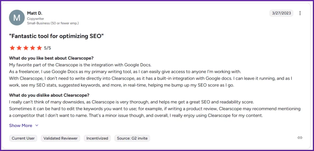 avis-positifs-clearscope-sur-ga